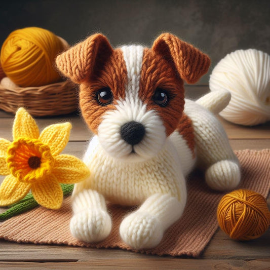Jack Russell Daffodil Card