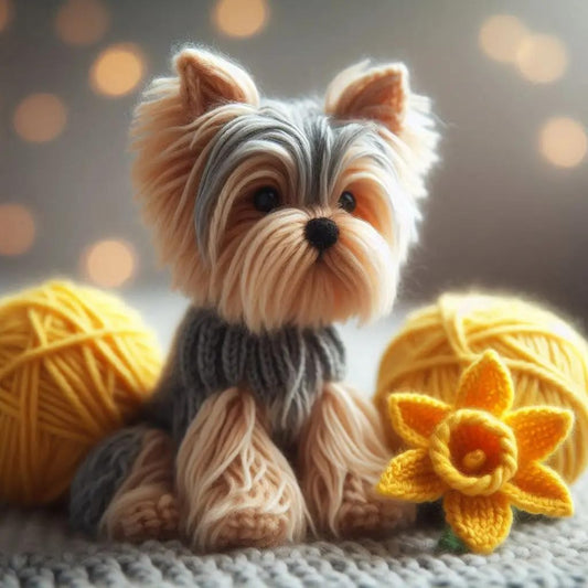 Yorkshire Terrier Daffodil Card