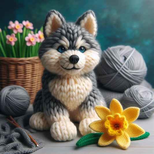 Husky Daffodil Card