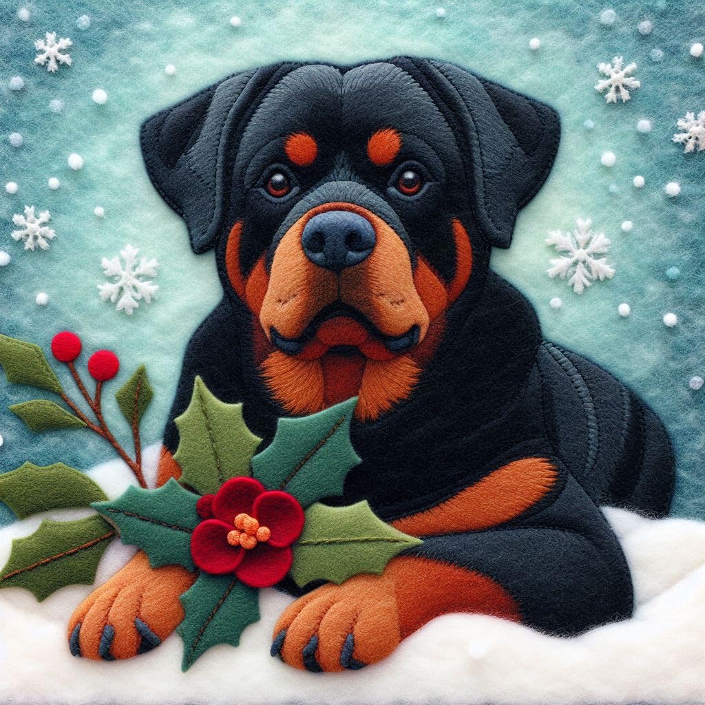 Rottie Christmas Card