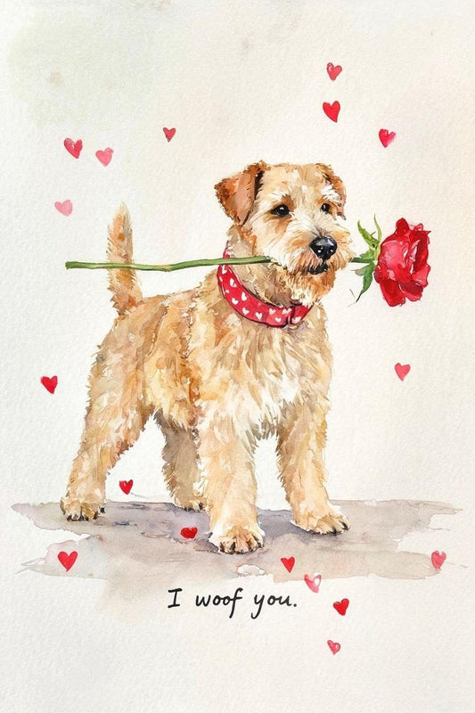 Wheaten Terrier Valentine Card