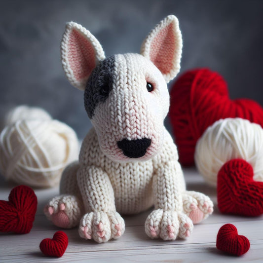 Knitted Bull Terrier Card