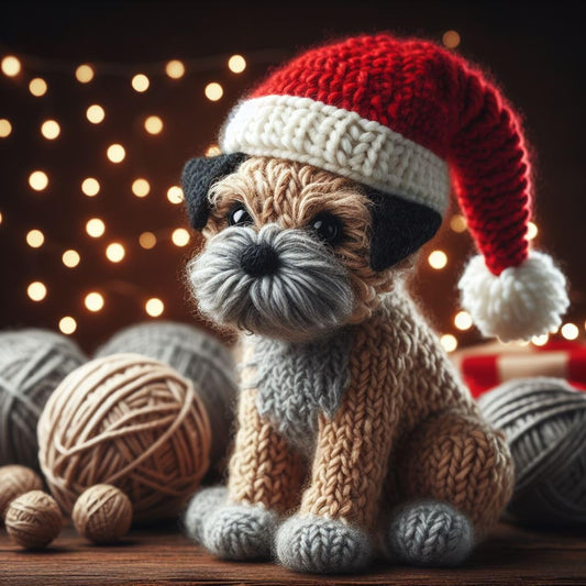 Knitted Border Terrier Cards