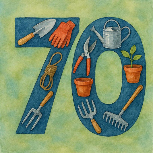 70th Birthday Gardening Card