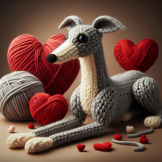 Whippet Knitted Card