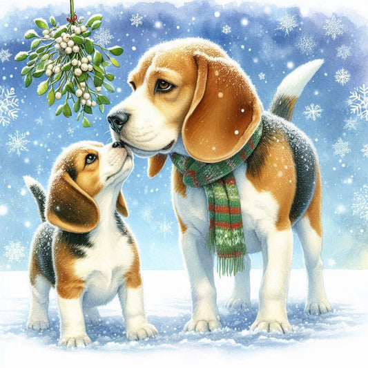 Beagle Christmas Card
