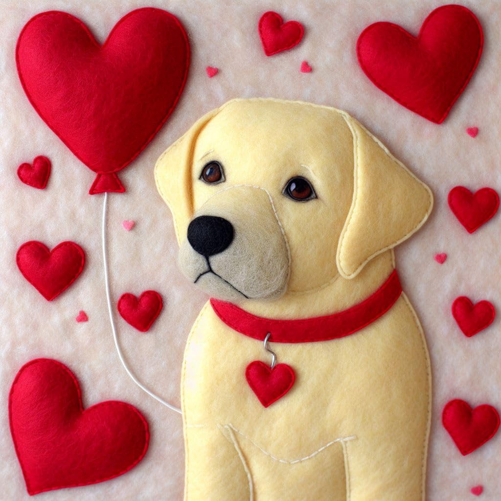 Felt Labrador Card