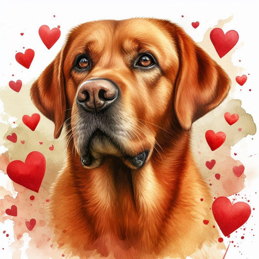 Fox Red Lab Greeting Card