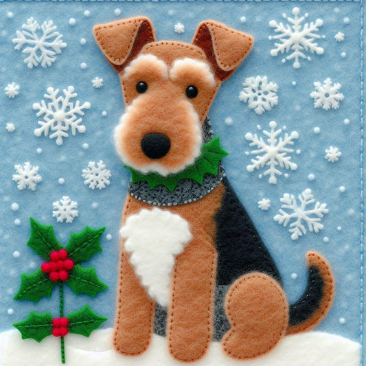 Airedale Terrier Christmas Card