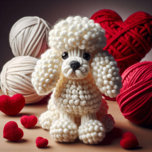 Knitted Poodle Card