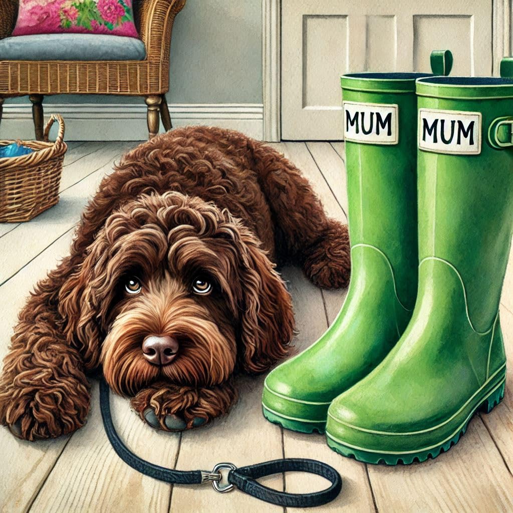 Chocolate Cockapoo Mothering Sunday Card