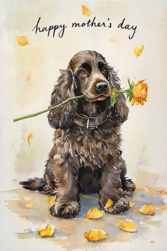 Cocker Spaniel Mothers Day Card
