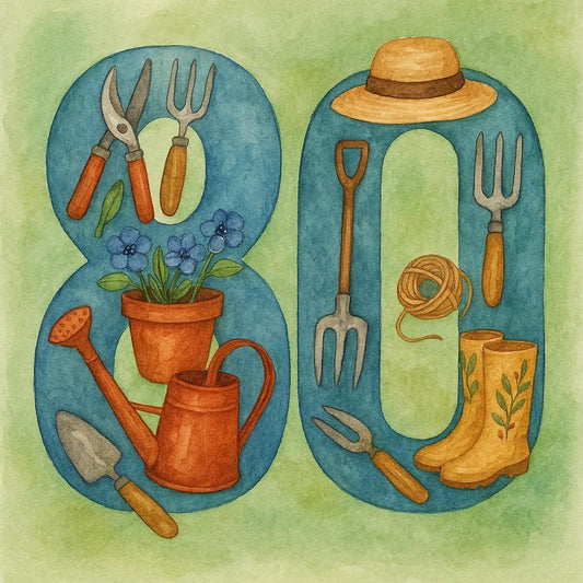 80th Birthday Gardening Card