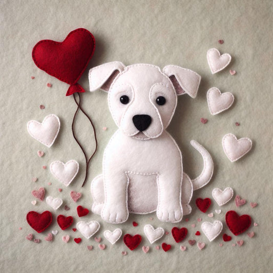Staffy Felt Card