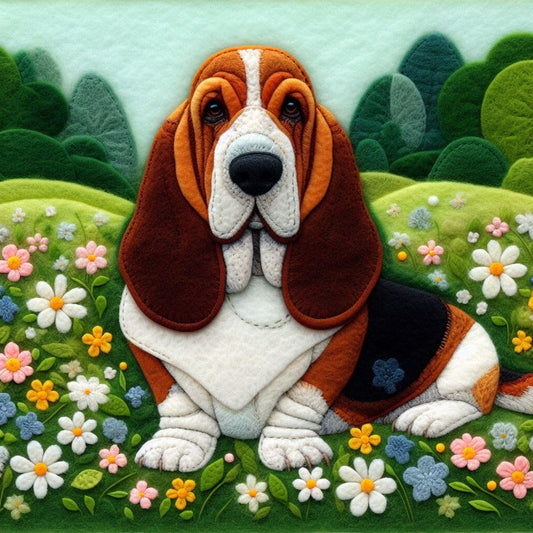 Basset Hound Greeting Card