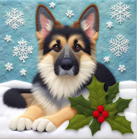 German Shepherd Christmas Card