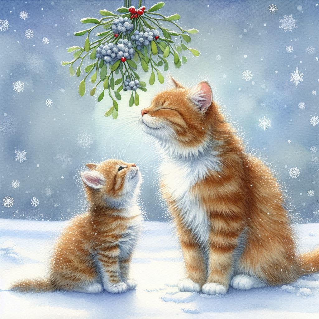 Pack of Ginger Cat Christmas Cards