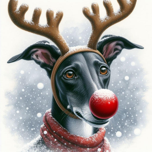 Greyhound Christmas Card