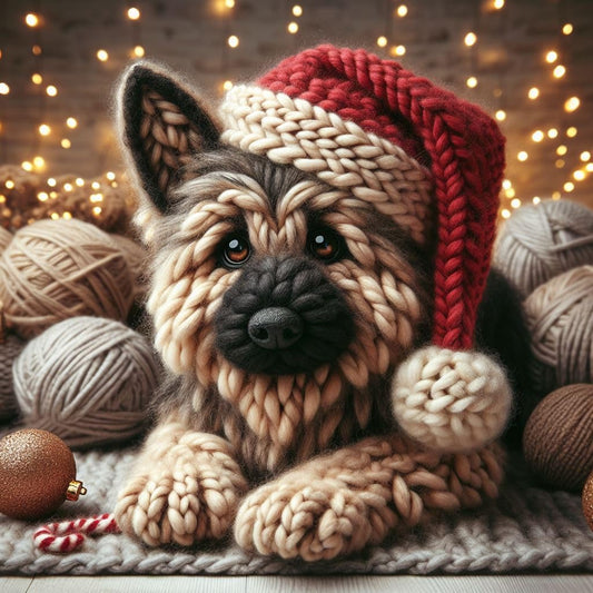 German Shepherd Knitted Cards