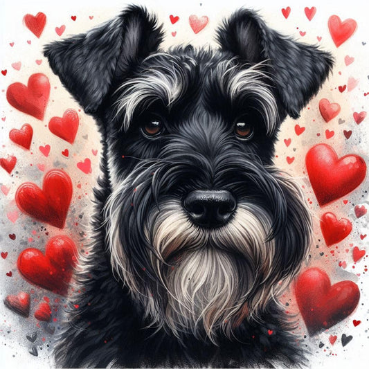 Black Schnauzer Greeting Card
