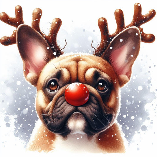 Frenchie Christmas Card