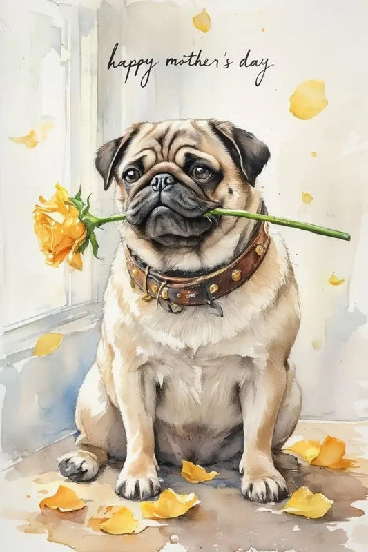 Pug Mothering Sunday Card