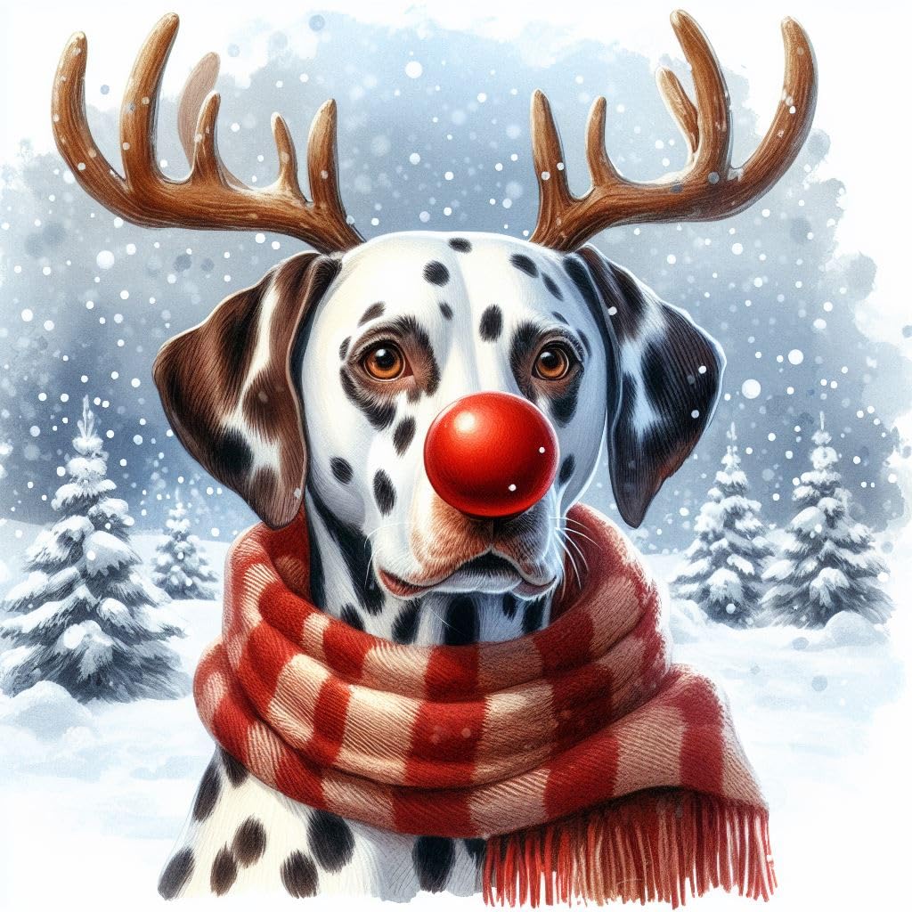 Dalmatian Christmas Card