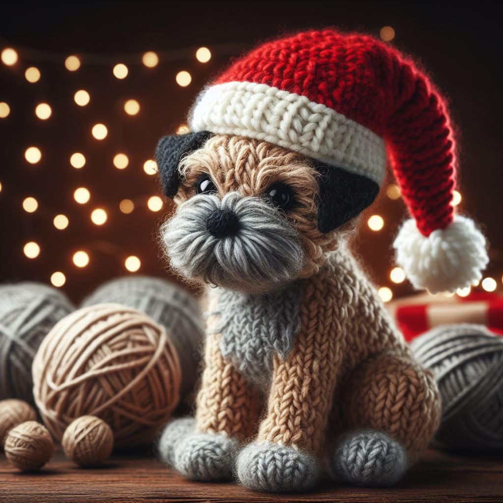 Border Terrier Knitted Cards