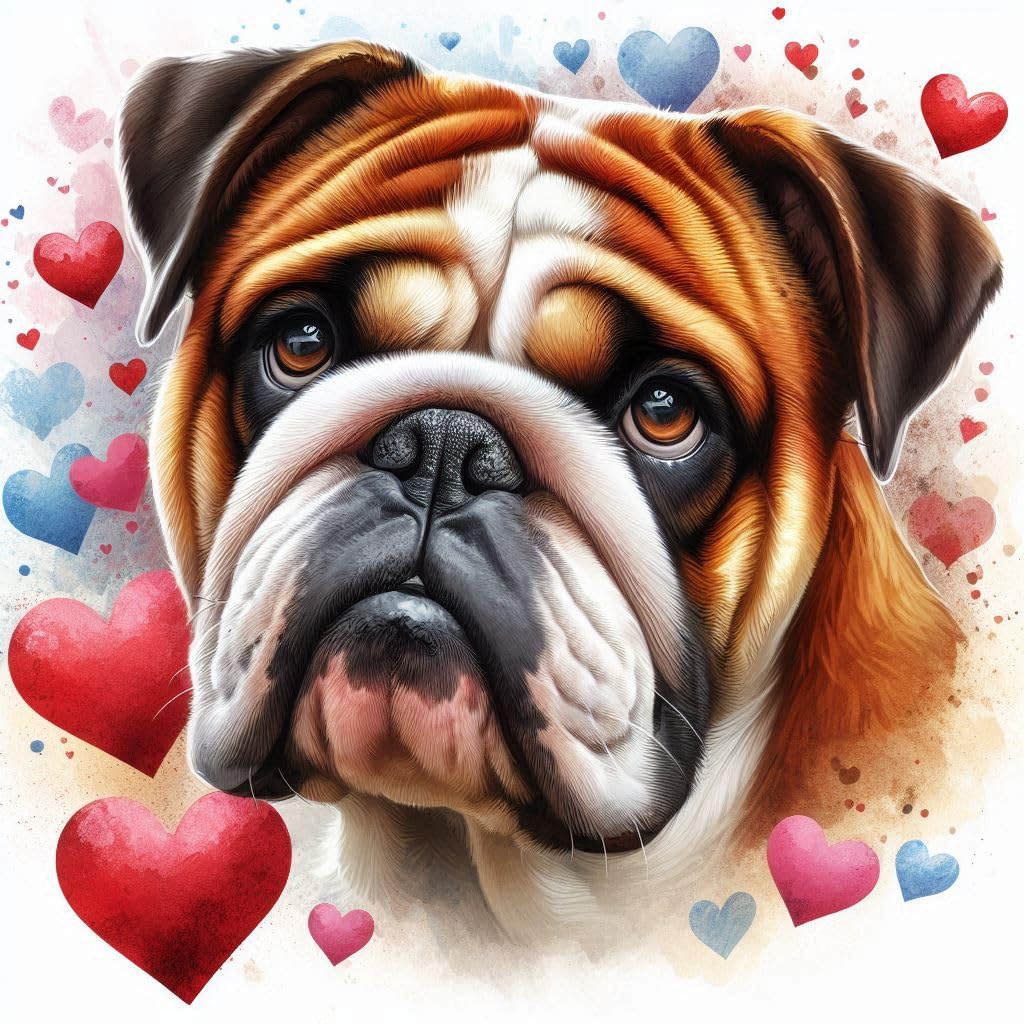 Bulldog Greeting Card