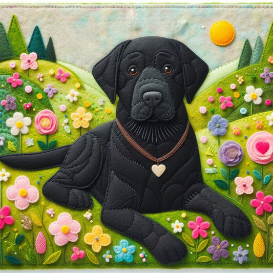 Black Lab Birthday Card