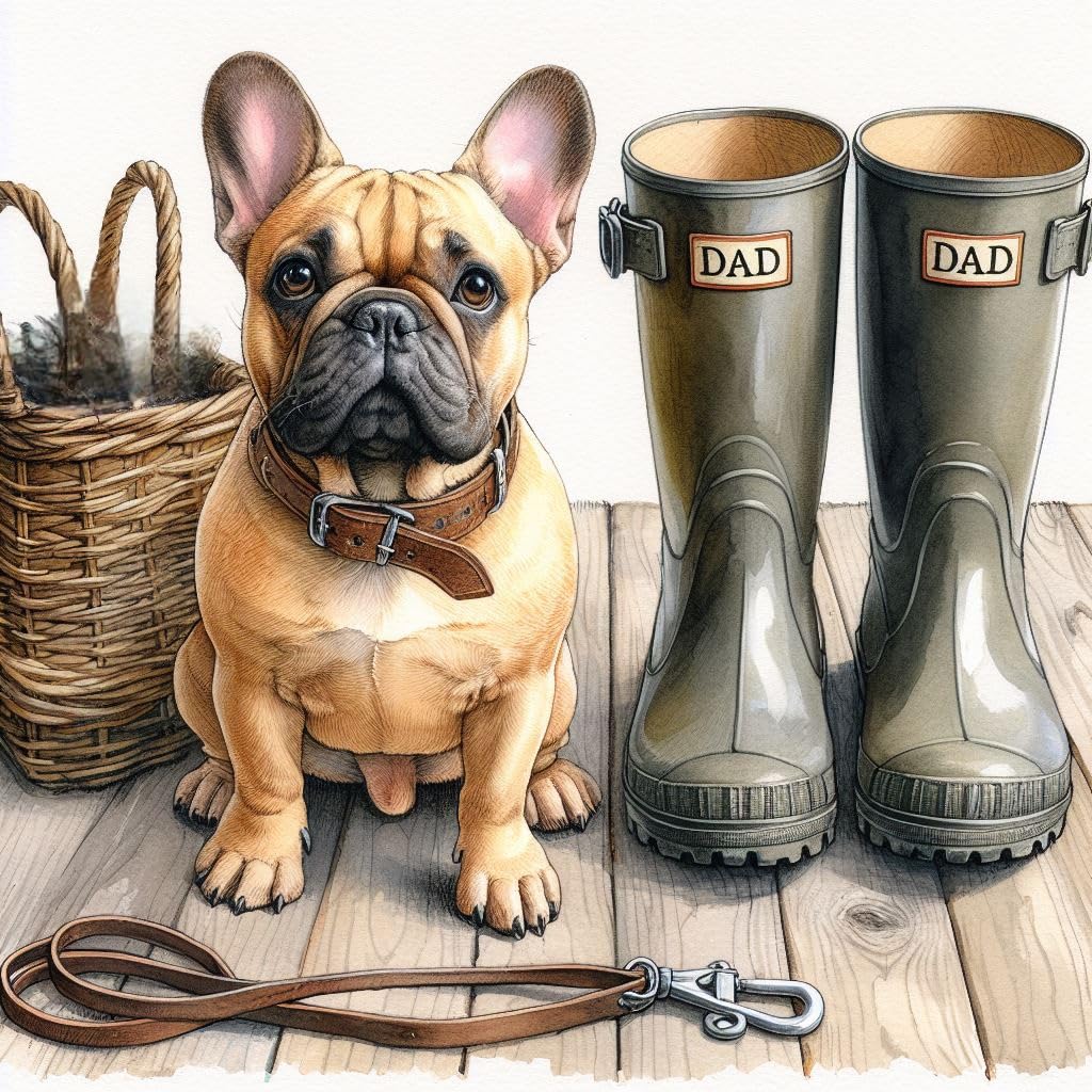 Frenchie Fathers Day Card