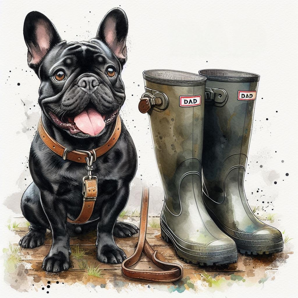Frenchie Dad Birthday Card