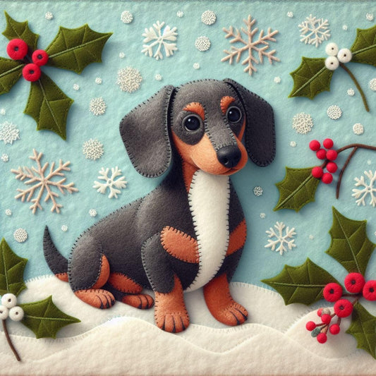 Dachshund Christmas Card
