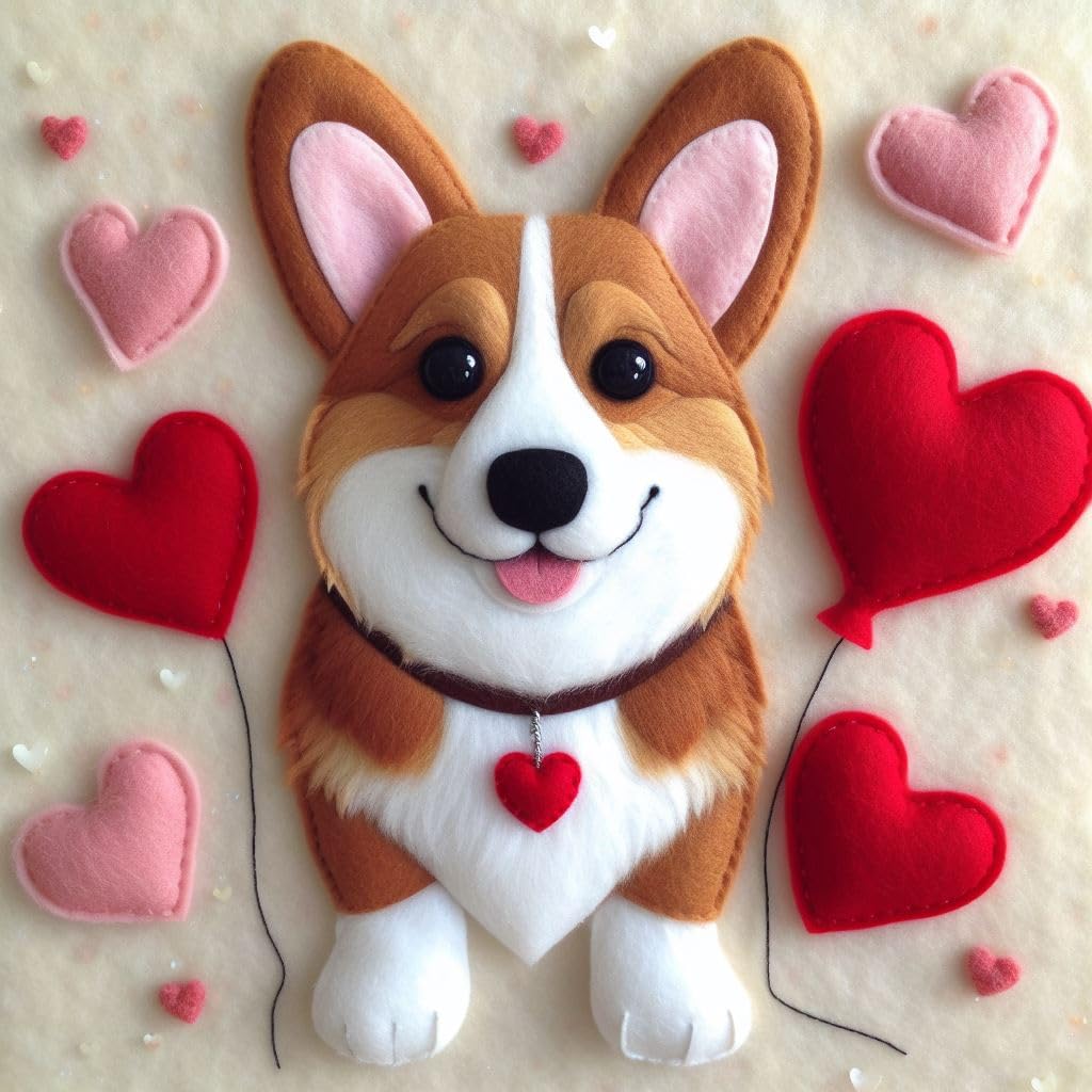 Corgi Felt Card