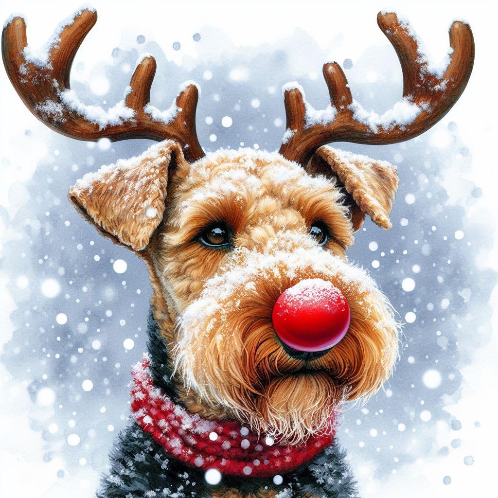 Airedale Christmas Card