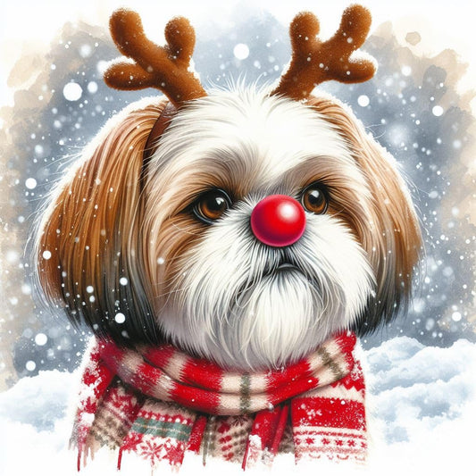 Shih Tzu Christmas Card