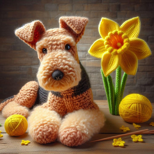 Airedale Terrier Daffodil Card