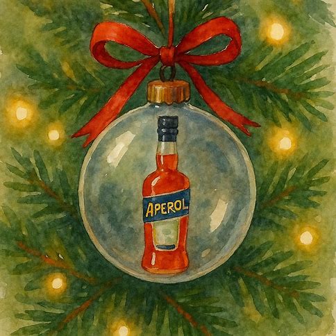 Aperol Bauble Christmas Card