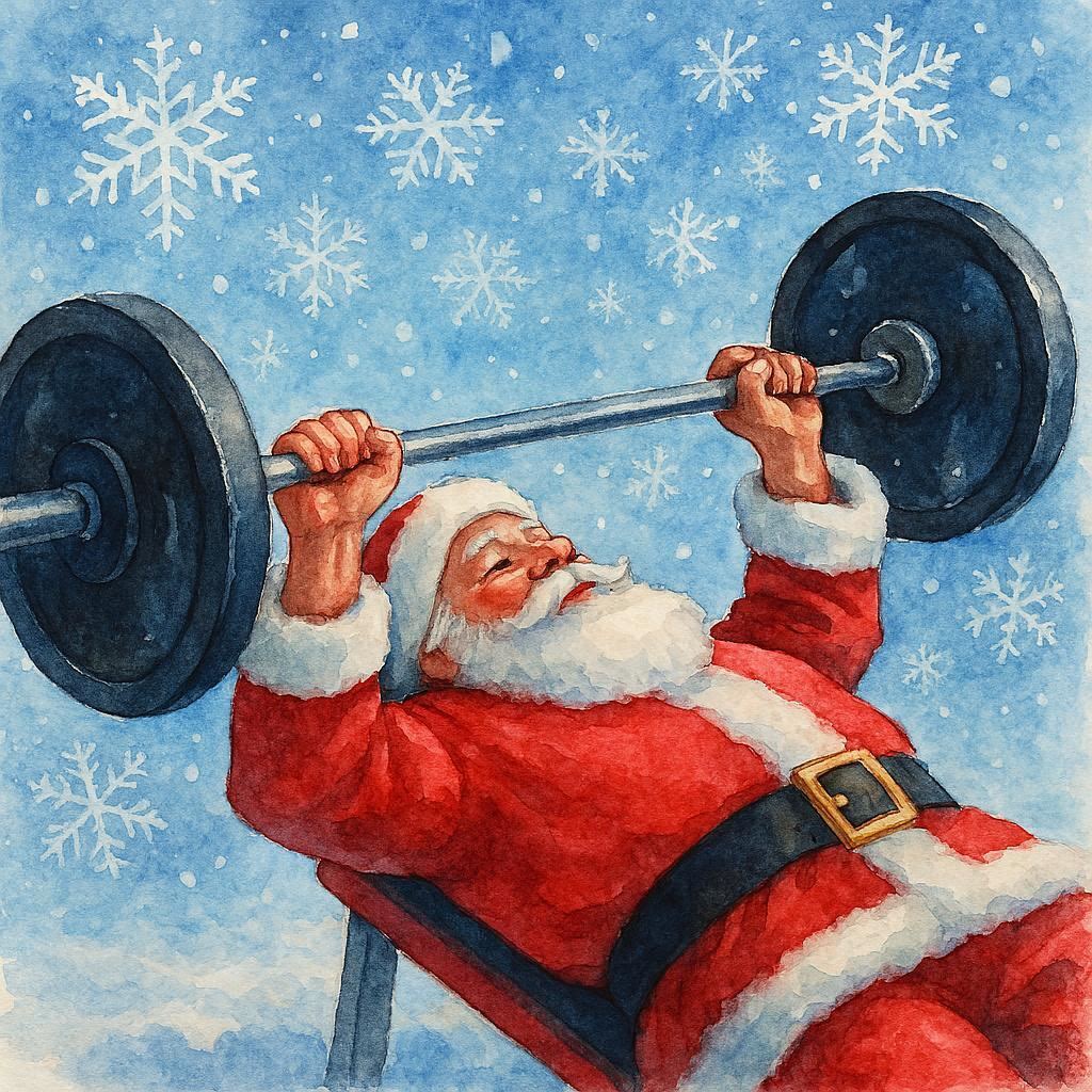 Weight Lifting Christmas Card