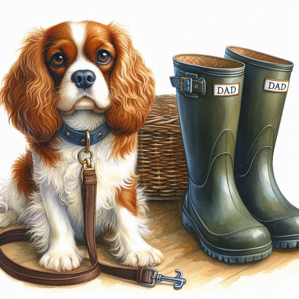 Cavalier Dad Birthday Card