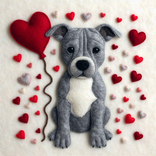 Felt Staffy Card