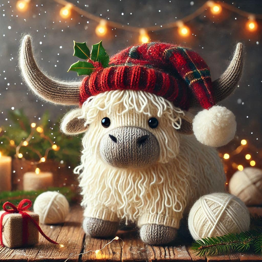 Highland Cow Christmas Card