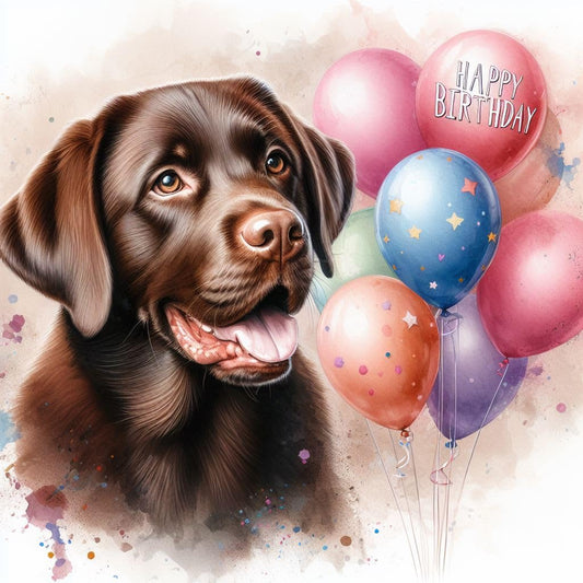 Lab Birthday Card