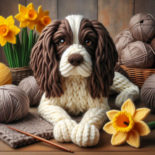 Springer Spaniel Daffodil Card