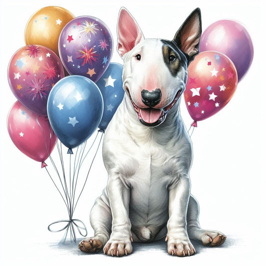 Bull Terrier Greeting Card