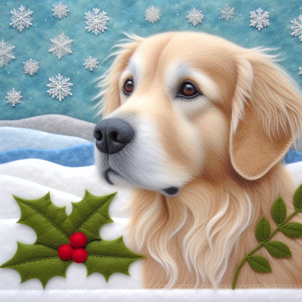 Golden Retriever Christmas Card