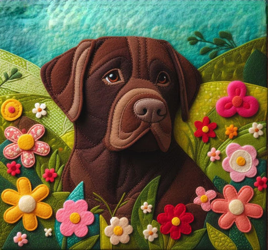 Chocolate Lab Birthday Card