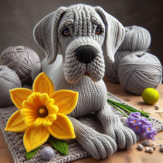 Great Dane Daffodil Card