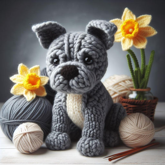 Staffy Daffodil Birthday Card