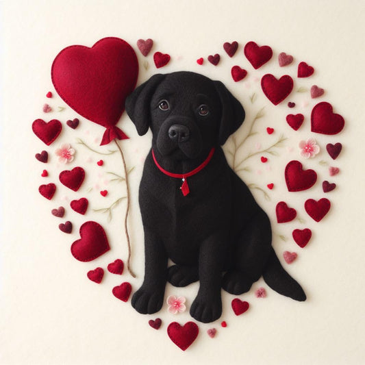 Black Lab Greeting Card
